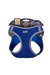 Havalı Dokuma Reflektör Küçük Irk Köpek Göğüs Tasması Medium Mavi 38-44 Cm - Petshopundan