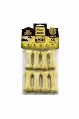 Delibon Deri Pres Kemik Köpek Ödülü Beyaz 7 Cm (8'Li)