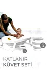 Katlanır Çocuk Küveti, Kova Ve Maşrapa Seti Gri