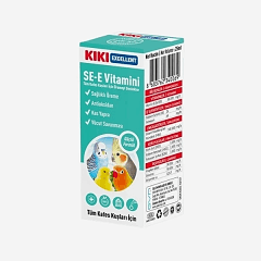 Kiki Excellent Sağlıklı Üreme Destekleyici Kuşlar için SE-E Vitamini Sıvı Damla 25 Ml