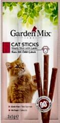 Gardenmix Kuzu Etli 3x5 gr Kedi Stick Ödül Maması