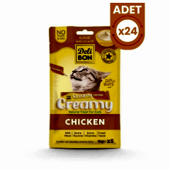 Delibon Creamy Tavuklu Sıvı Kedi Ödül Maması 24 Adet 5x15 gr