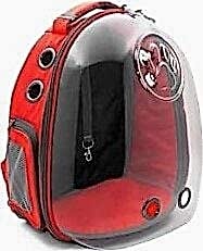 Cattie Yeni Şeffaf Taşıma Sırt Çantası Kırmızı 25x30x40 Cm