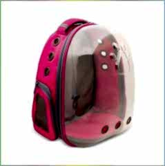 Cattie Yeni Şeffaf Taşıma Sırt Çantası Pembe 25x30x40 cm