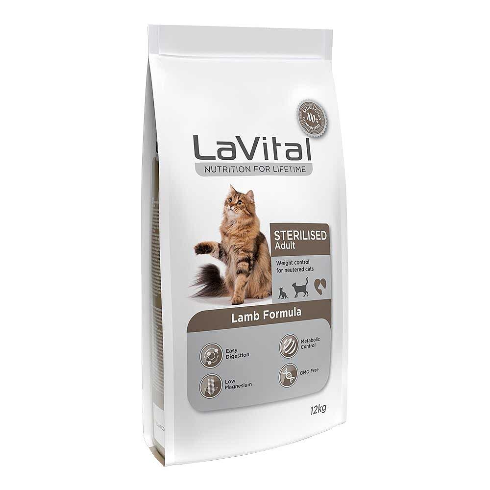 LaVital Kuzu Etli 12 kg Kısırlaştırılmış Yetişkin Kedi Maması